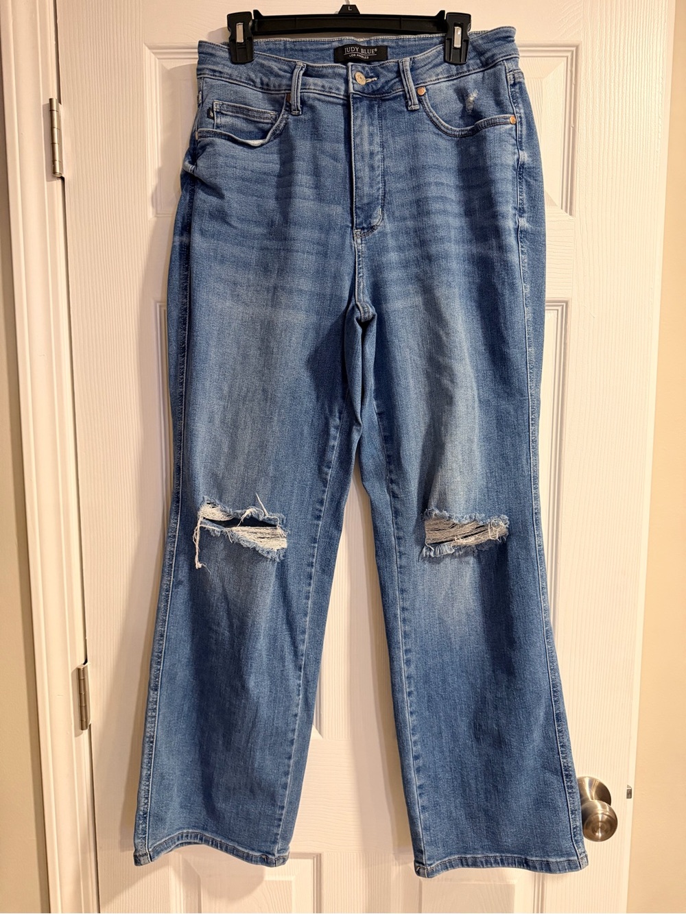 Judy Blue 14W High Rise Straight Leg Distressed Jeans JB88785